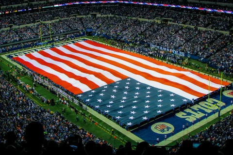 NFL game at Lucas Oil Stadium (2018); illustrative sport photography