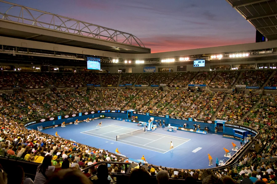 Rod Laver Arena at Melbourne Park during the 2013 Australian Open (archive photograph)