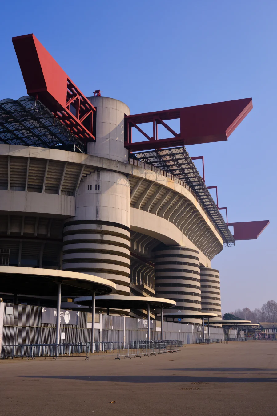 The exterior of San Siro stadium in Milan
